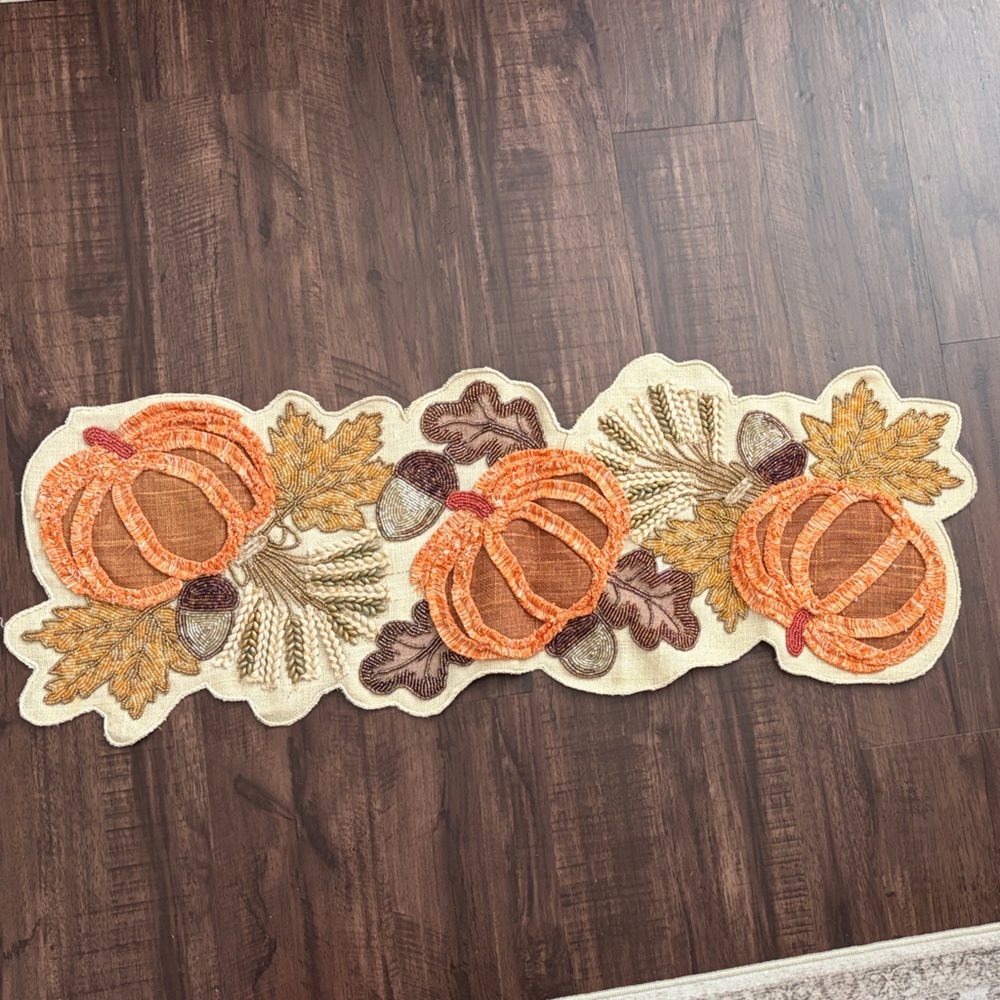 Autumn Pumpkin Table Runner